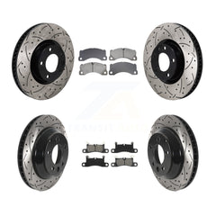 Transit Auto KDS-101098 Disc Brake Kit for 2011-2018 Porsche Cayenne, Volkswagen Touareg - Front and Rear