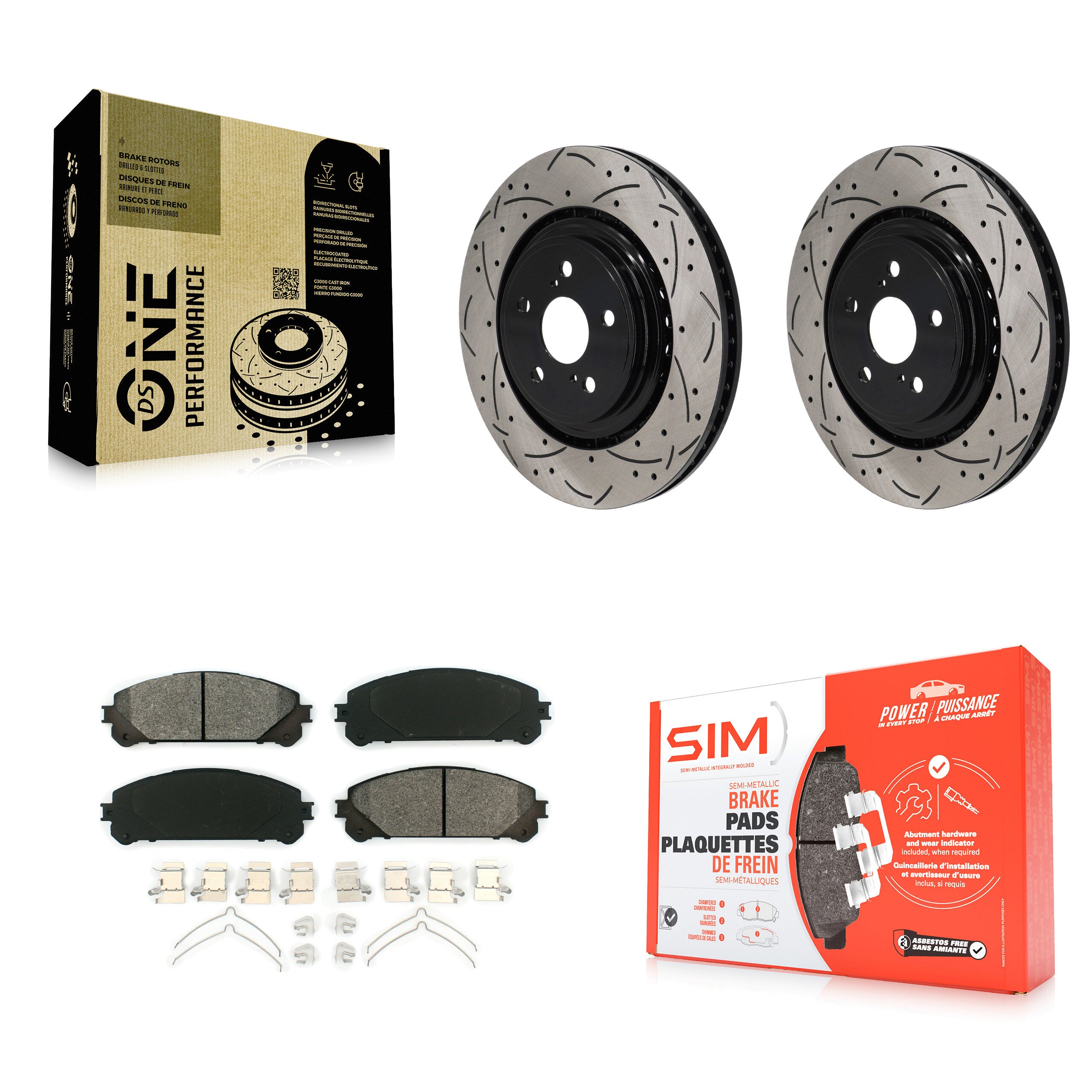 Transit Auto KDS-101104 Disc Brake Kit for 2020-2022 Toyota Highlander - Front