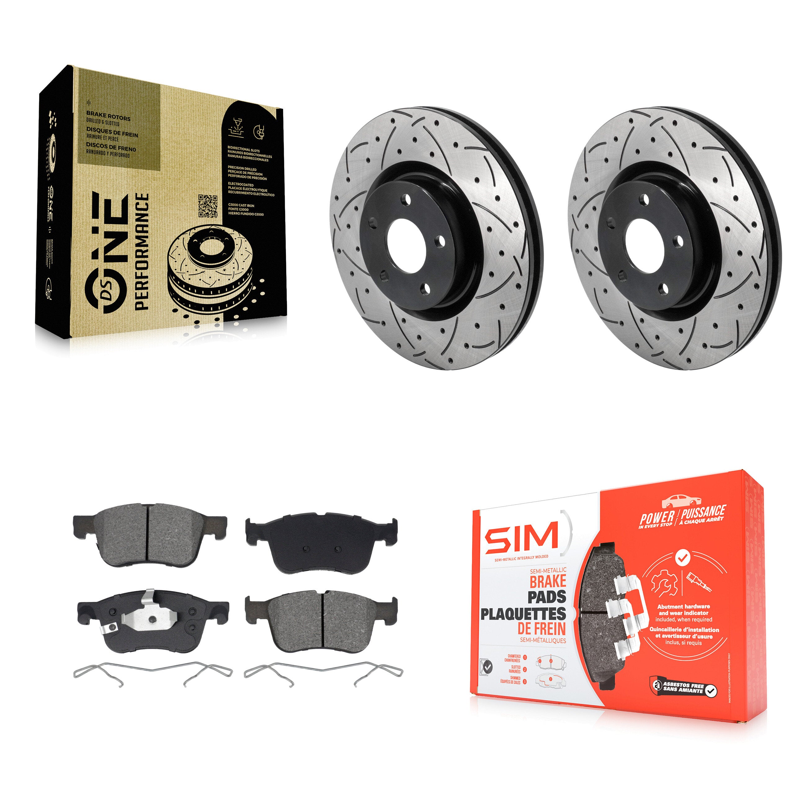 Transit Auto KDS-101110 Disc Brake Kit for 2020-2023 Ford Bronco Sport, Lincoln Corsair, Ford Escape - Front