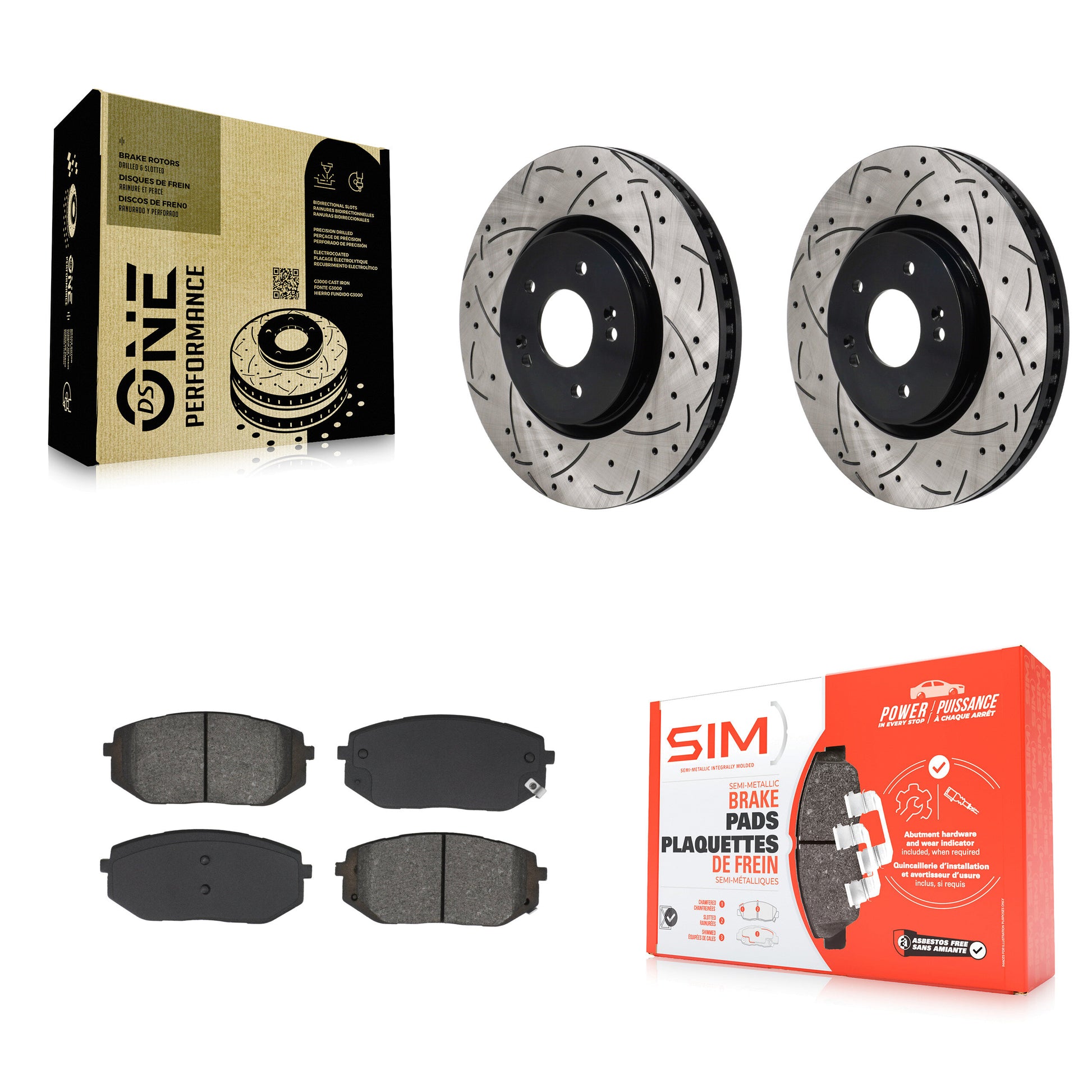 Transit Auto KDS-101116 Disc Brake Kit for 2022-2024 Kia EV6, Hyundai Ioniq 6 and More - Front