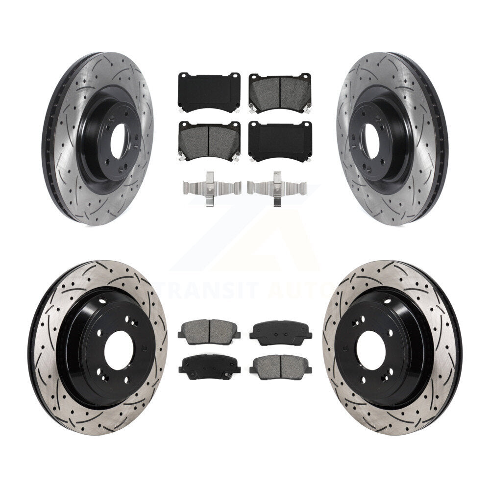 Transit Auto KDS-101154 Disc Brake Kit for 2011 Hyundai Equus - Front and Rear