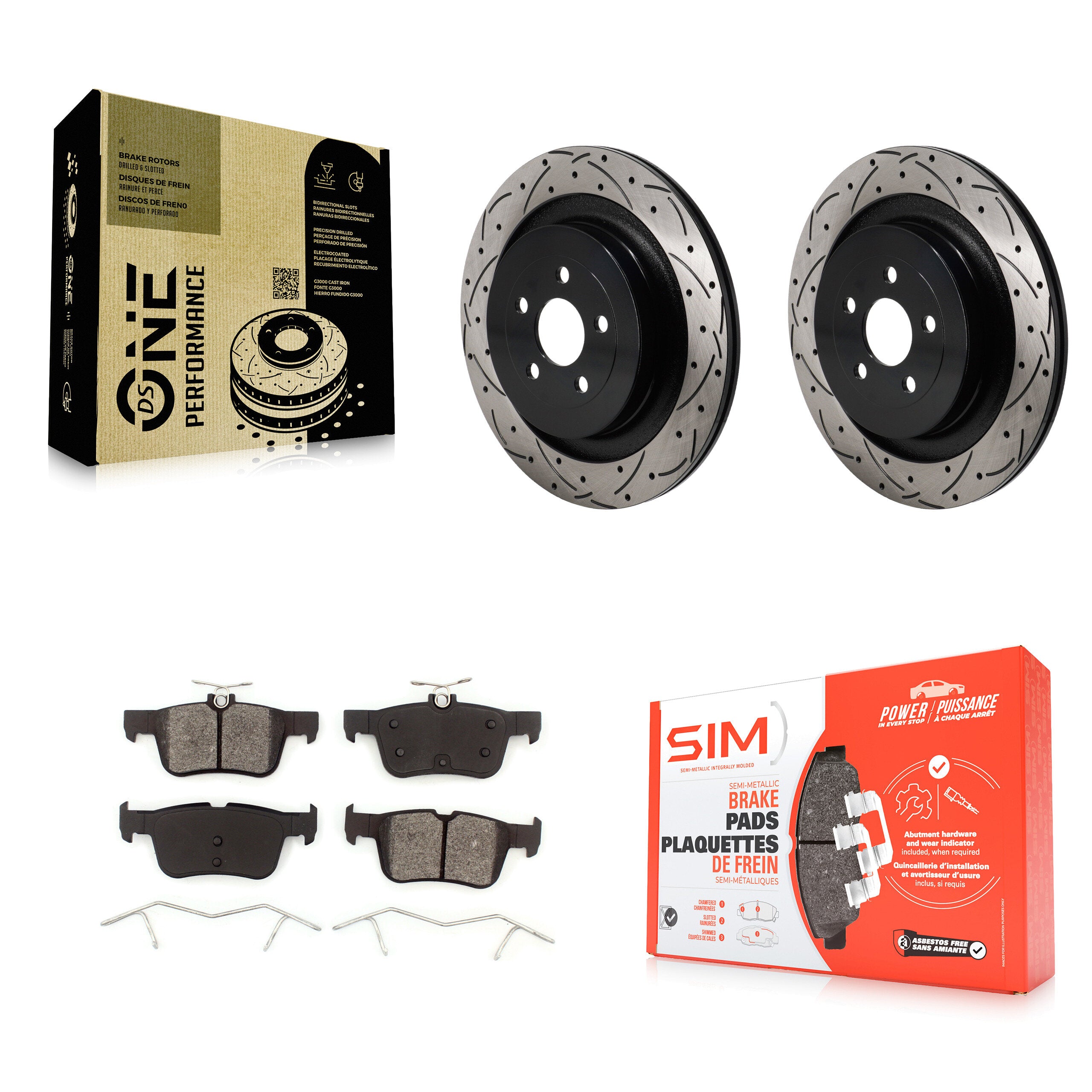 Transit Auto KDS-101162 Disc Brake Kit for 2019-2023 Ford Edge, Lincoln Nautilus - Rear