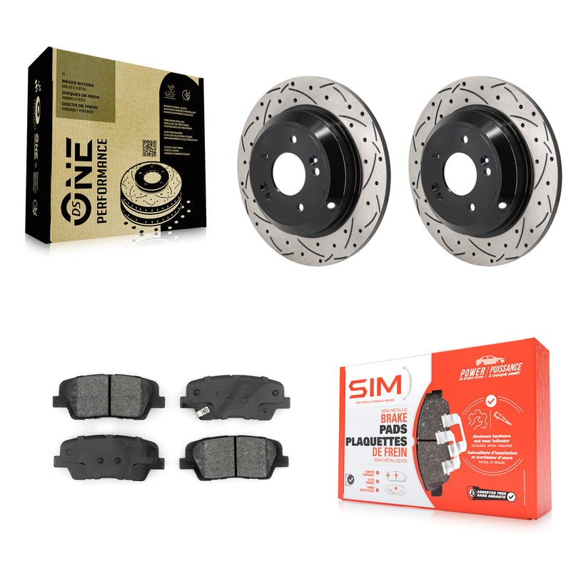 Transit Auto KDS-101167 Disc Brake Kit for 2018-2023 Genesis G70, Kia Stinger - Rear