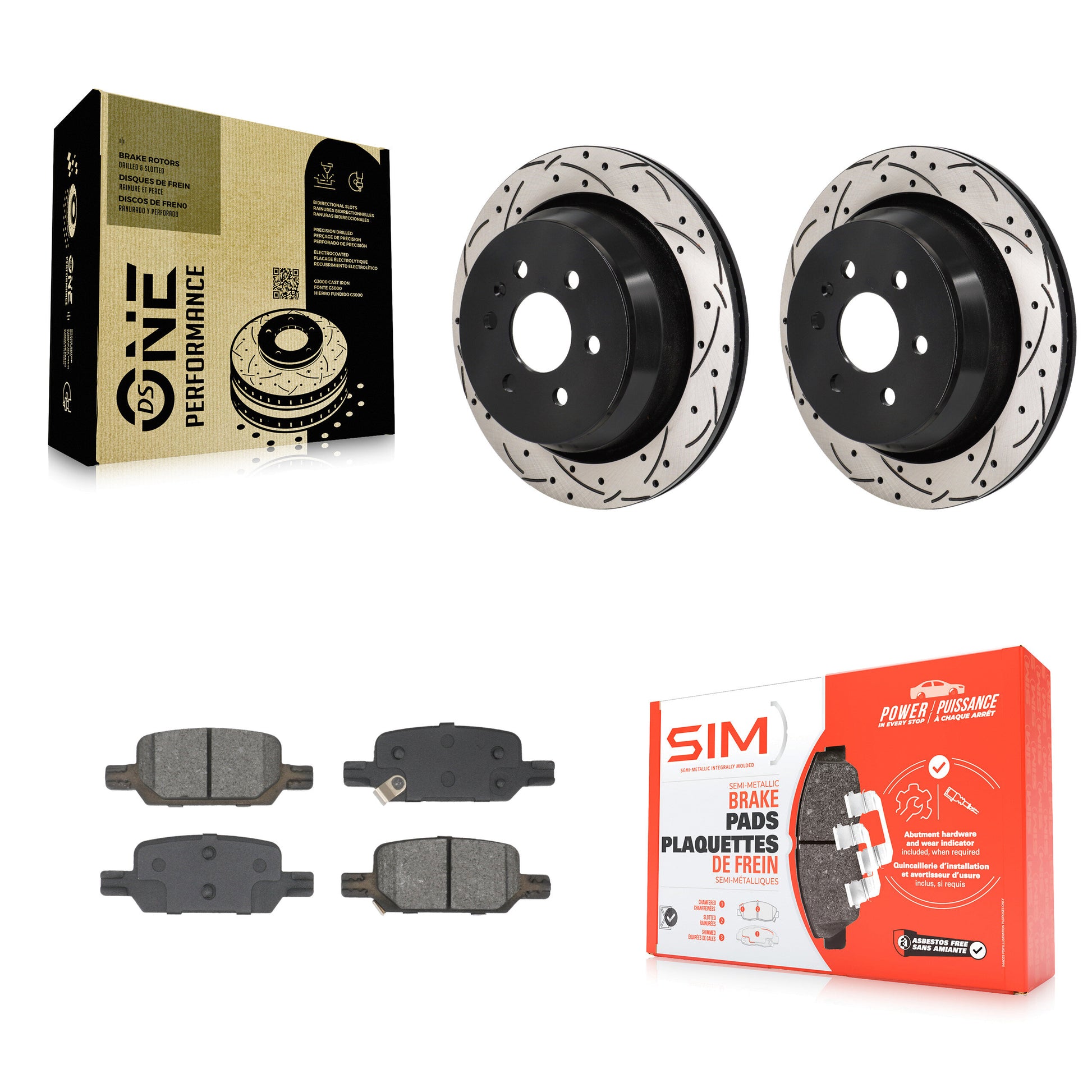 Transit Auto KDS-101177 Disc Brake Kit for 2021-2022 Chevrolet Colorado, GMC Canyon - Rear