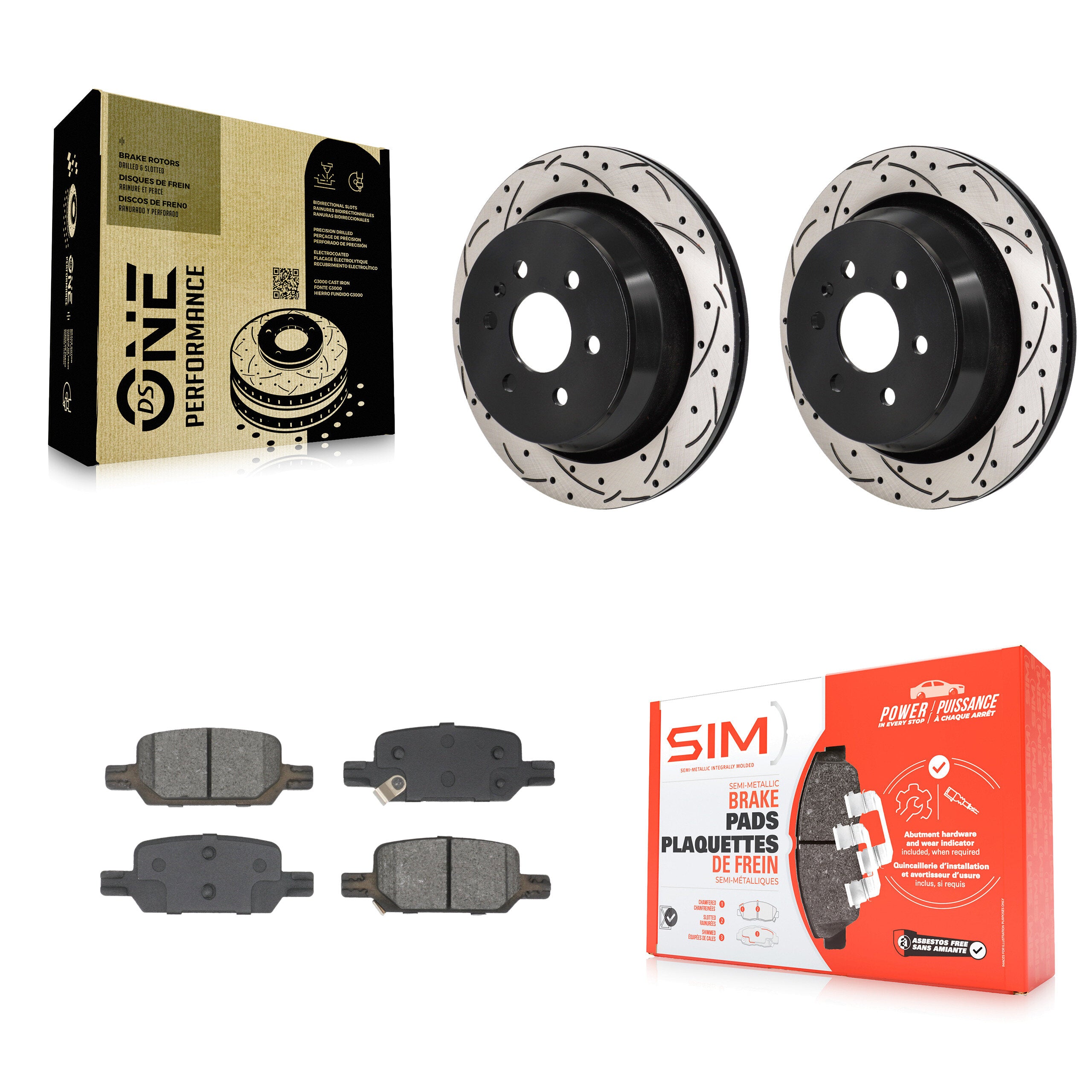 Transit Auto KDS-101177 Disc Brake Kit for 2021-2022 Chevrolet Colorado, GMC Canyon - Rear