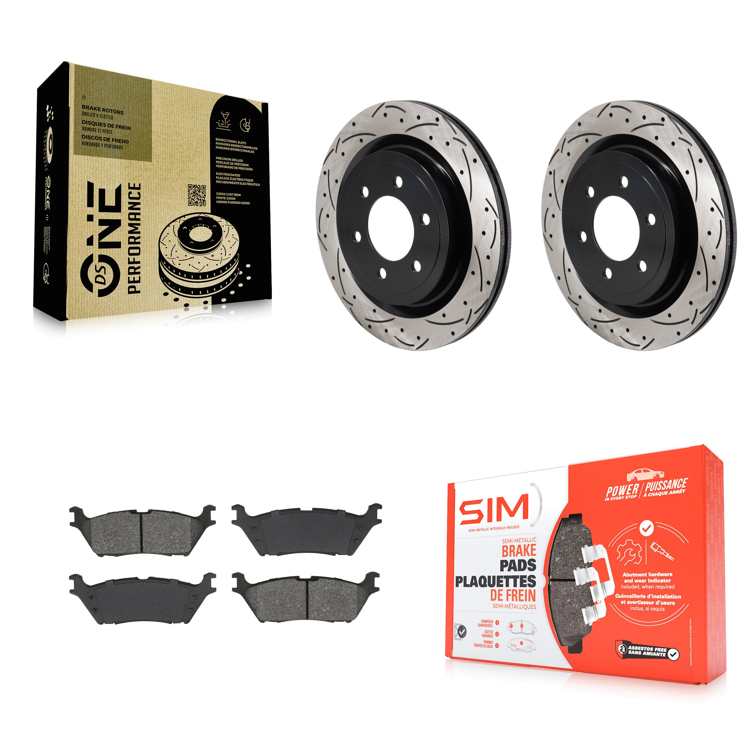 Transit Auto KDS-101179 Disc Brake Kit for 2021-2025 Ford F-150 Lightning, Ford F-150 - Rear