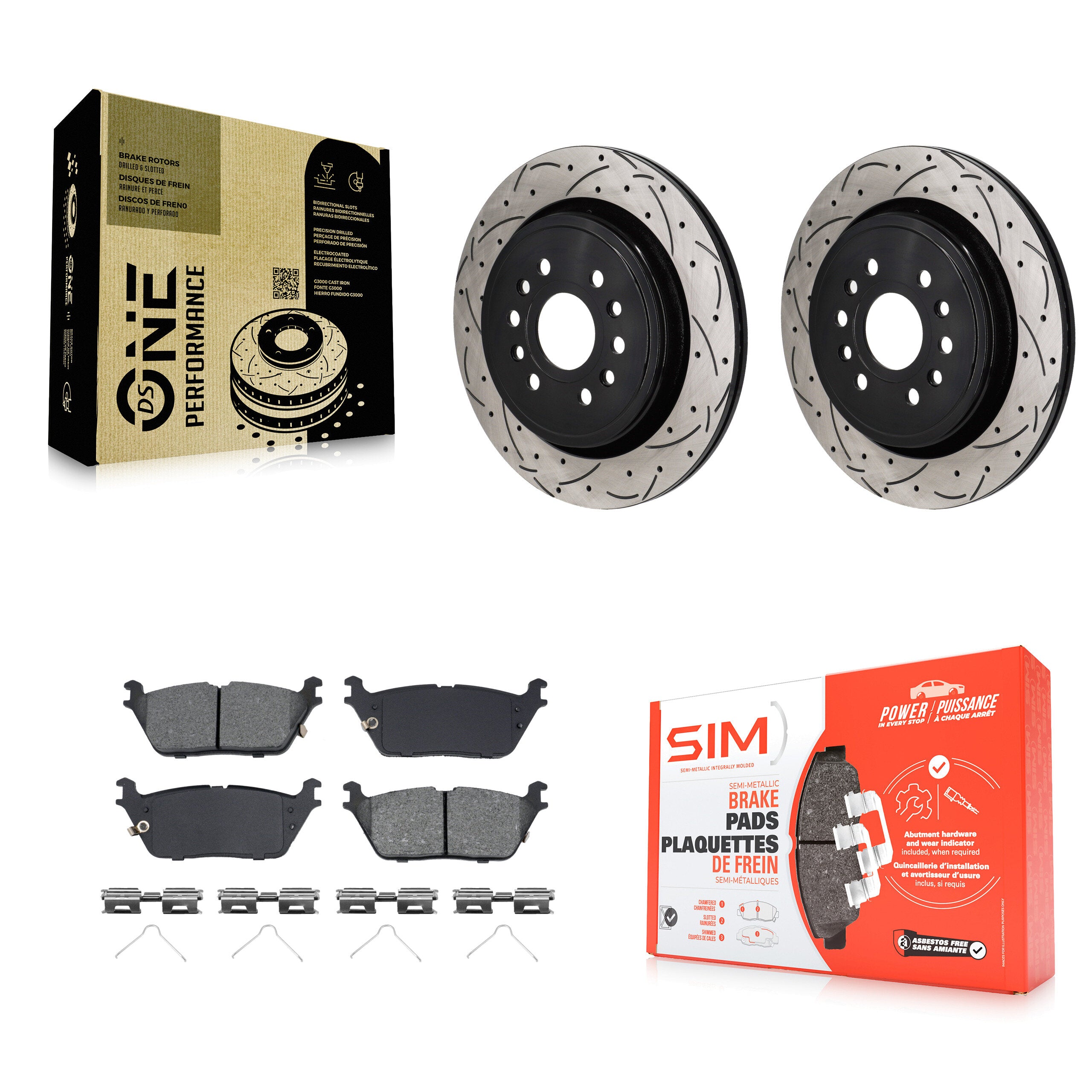 Transit Auto KDS-101180 Disc Brake Kit for 2021-2024 Jeep Grand Wagoneer L, Jeep Wagoneer L and More - Rear