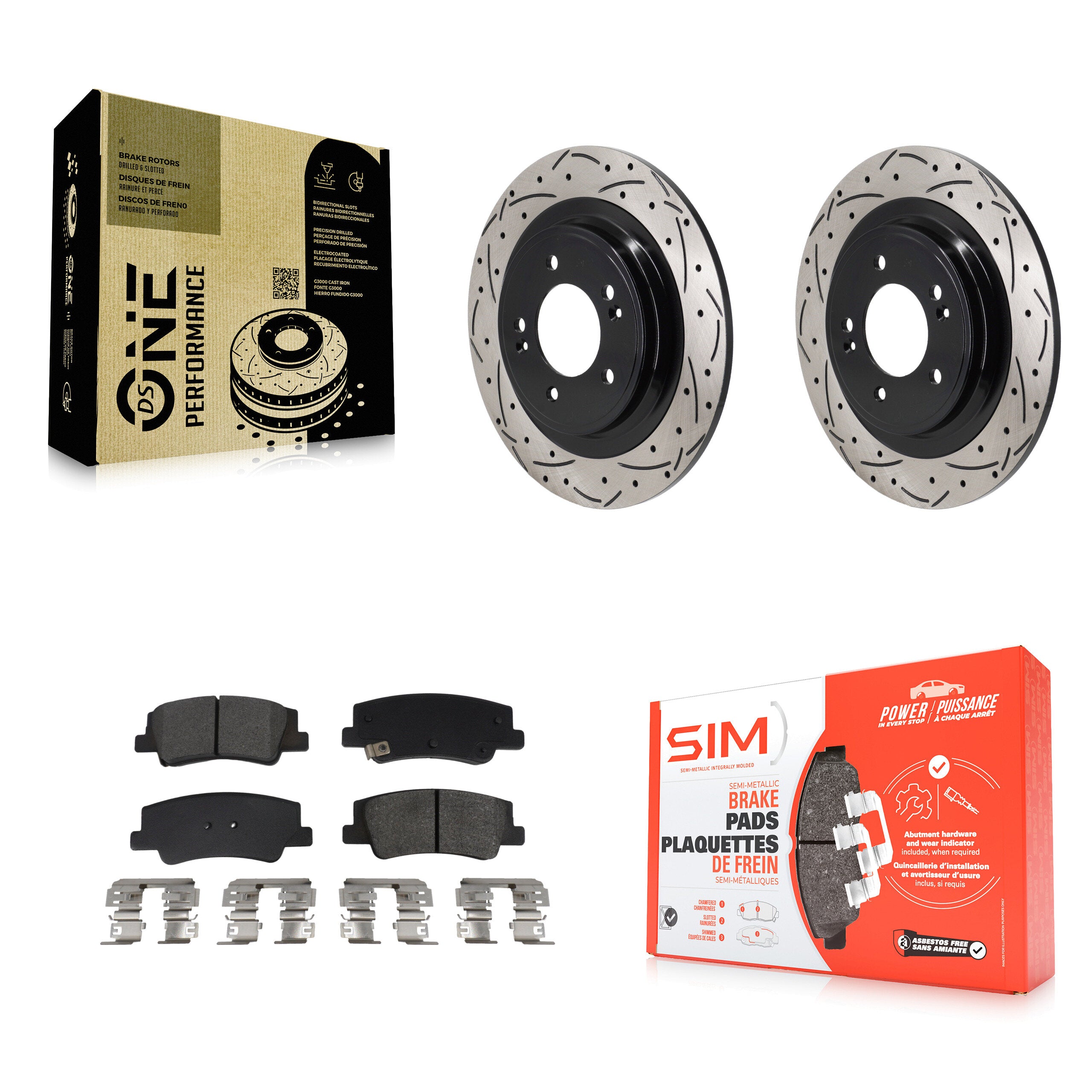 Transit Auto KDS-101184 Disc Brake Kit for 2022-2024 Kia Sportage, Hyundai Tucson - Rear