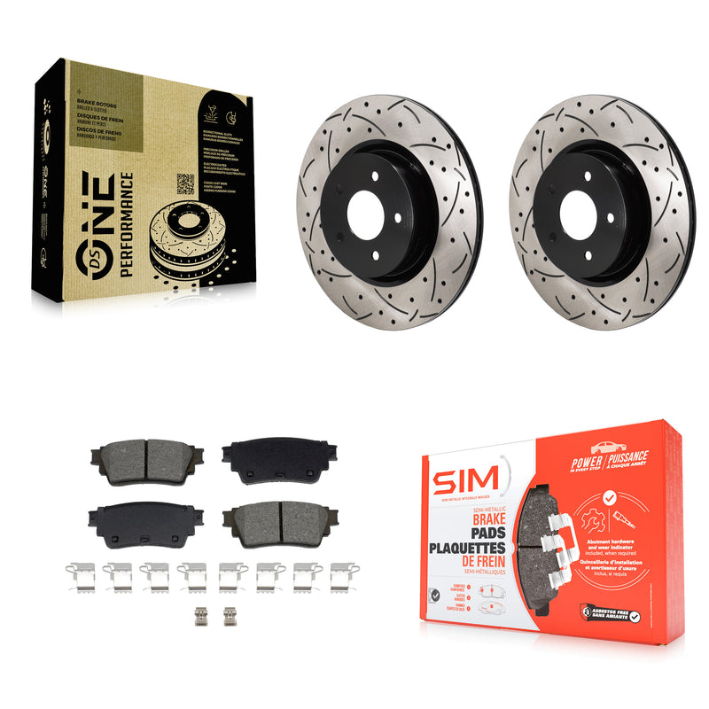 Transit Auto KDS-101185 Disc Brake Kit for 2022-2023 INFINITI QX60, Mitsubishi Outlander, Nissan Pathfinder - Rear