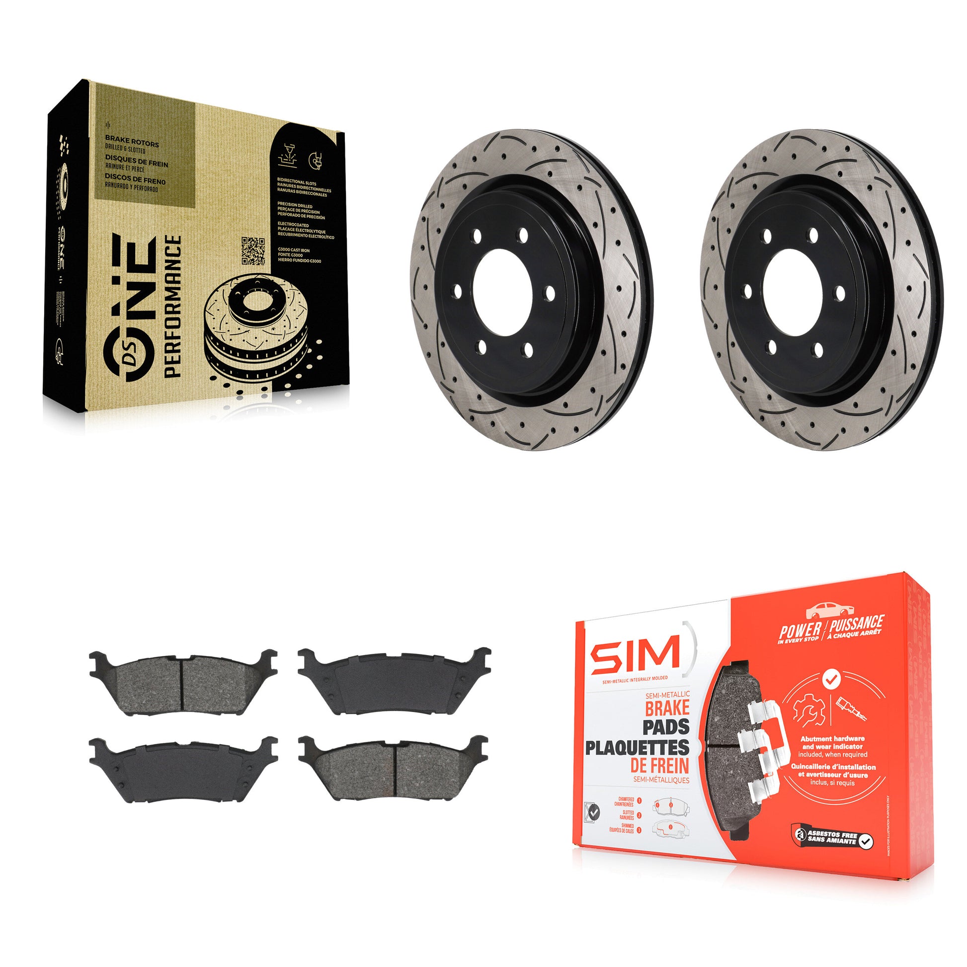 Transit Auto KDS-101186 Disc Brake Kit for 2021-2025 Ford F-150 Lightning, Ford Expedition and More - Rear