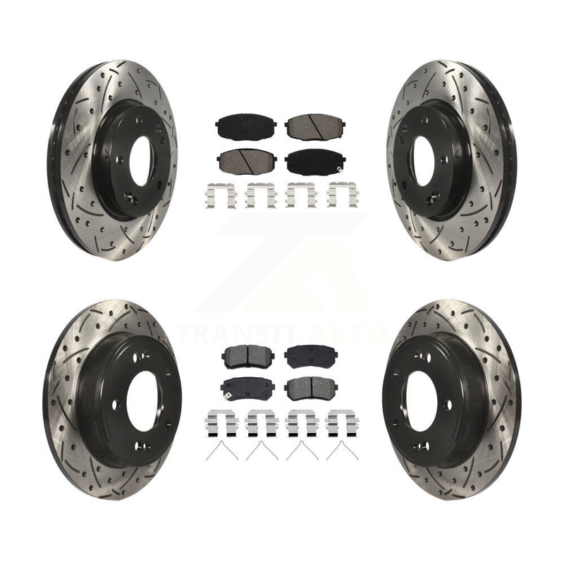 Transit Auto KDS-101199 Disc Brake Kit for 2018-2023 Hyundai Kona, Kia Seltos - Front and Rear