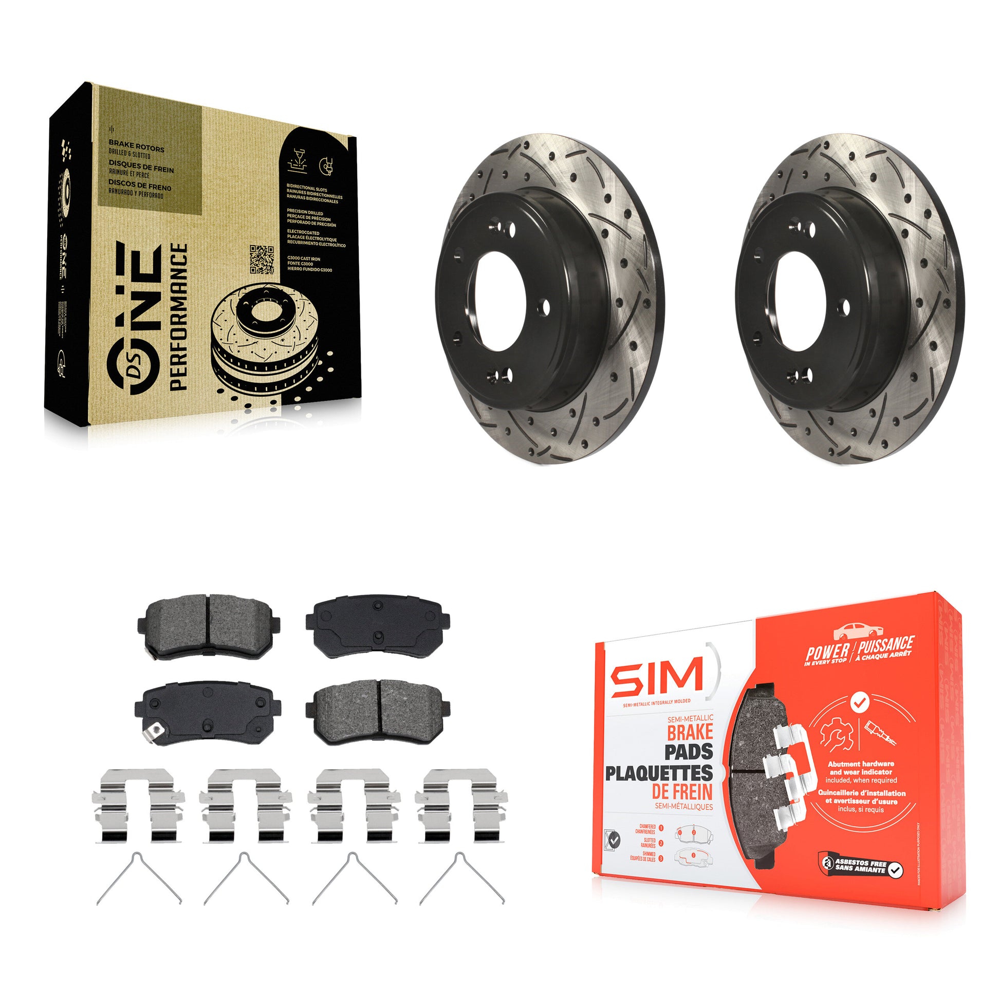 Transit Auto KDS-101207 Disc Brake Kit for 2018-2023 Hyundai Kona, Kia Seltos - Rear