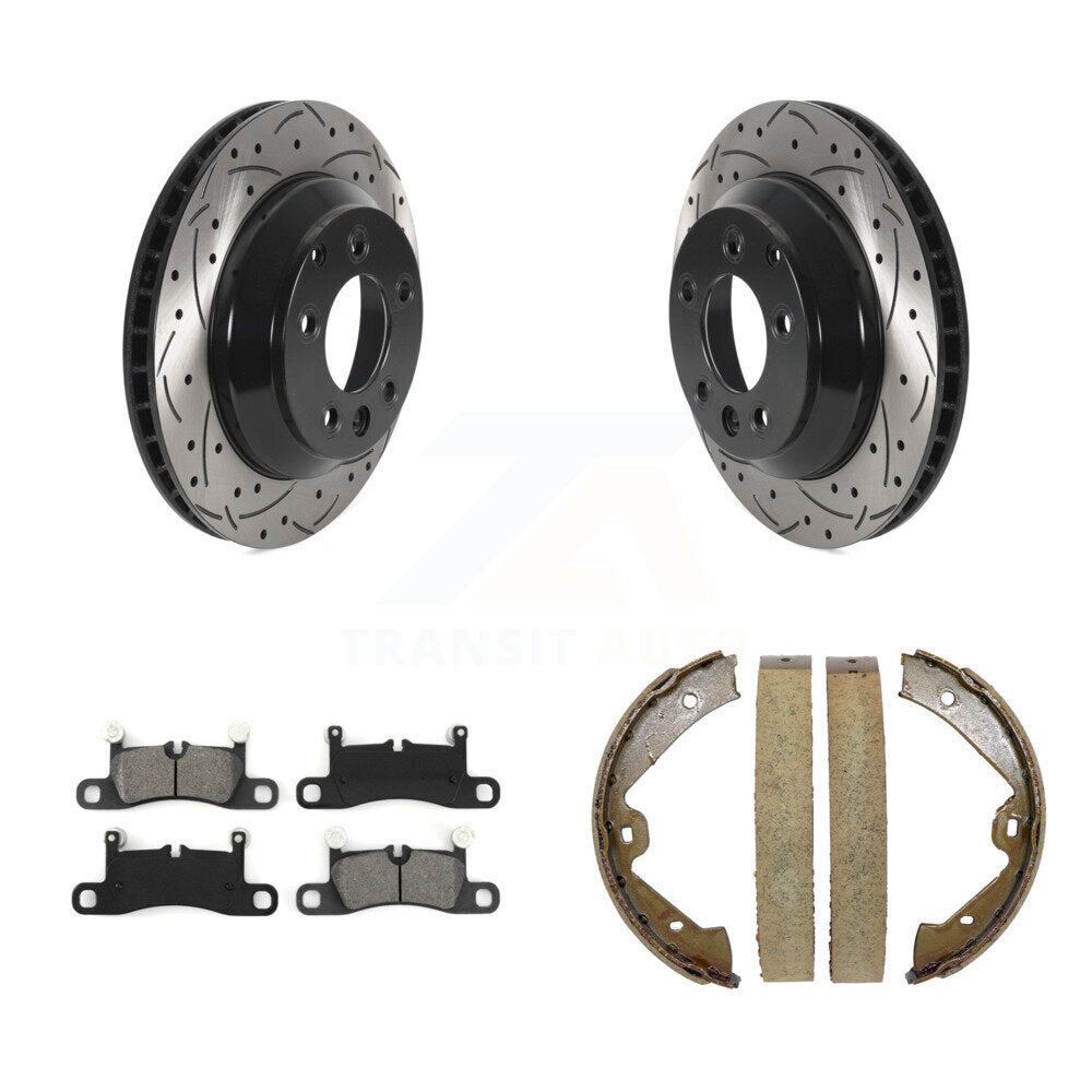 Transit Auto KDS-101212 Disc Brake Kit for 2011-2018 Porsche Cayenne, Volkswagen Touareg - Rear
