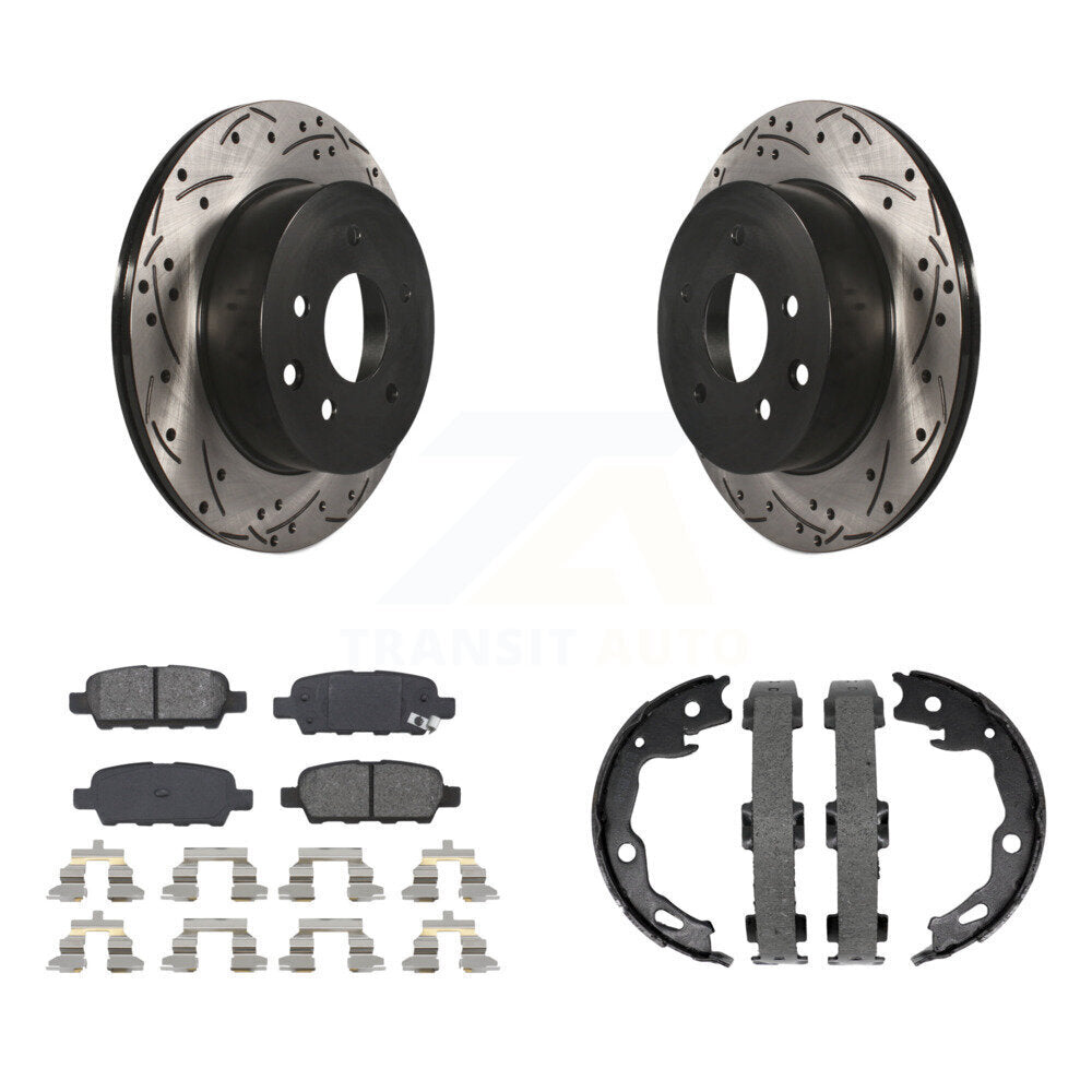 Transit Auto KDS-101318 Disc Brake Kit for 2014-2023 Nissan Rogue Sport, Nissan Rogue, Nissan Qashqai - Rear