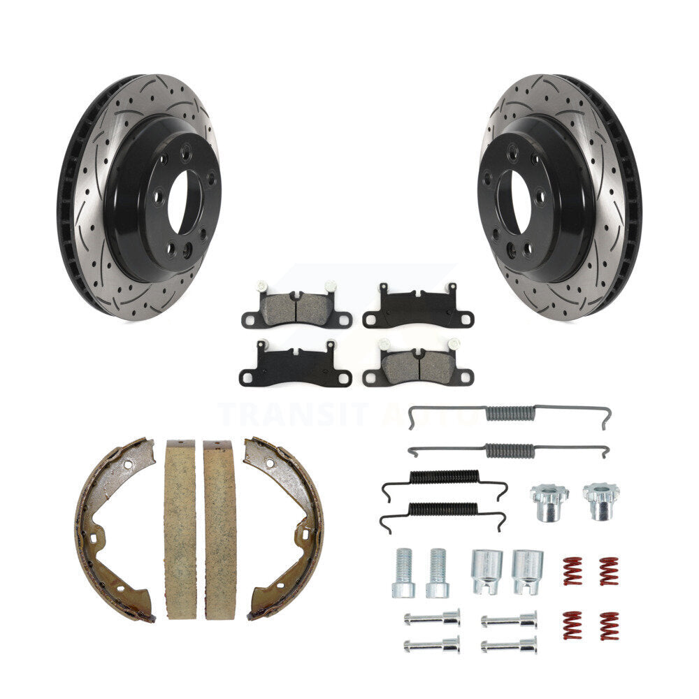 Transit Auto KDS-101402 Disc Brake Kit for 2011-2018 Porsche Cayenne, Volkswagen Touareg - Rear