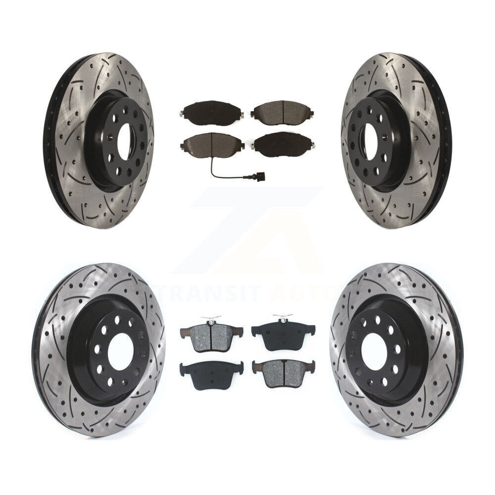 Transit Auto KDS-101563 Disc Brake Kit for 2019-2020 Audi A3 Quattro, Volkswagen Arteon - Front and Rear
