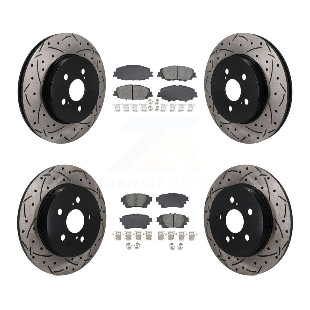 Transit Auto KDS-101564 Disc Brake Kit for 2019-2024 Toyota Corolla - Front and Rear