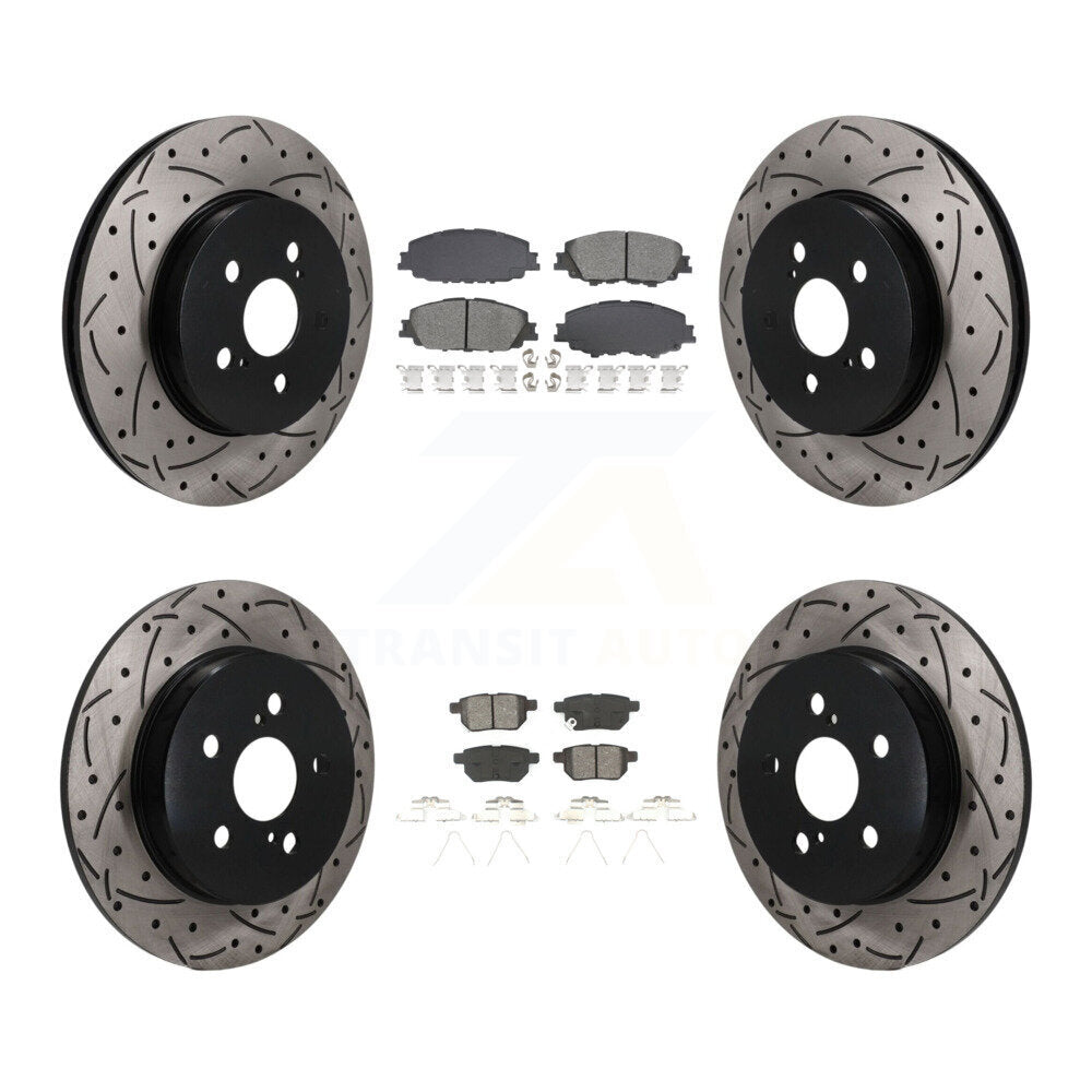 Transit Auto KDS-101565 Disc Brake Kit for 2019 Toyota Corolla - Front and Rear