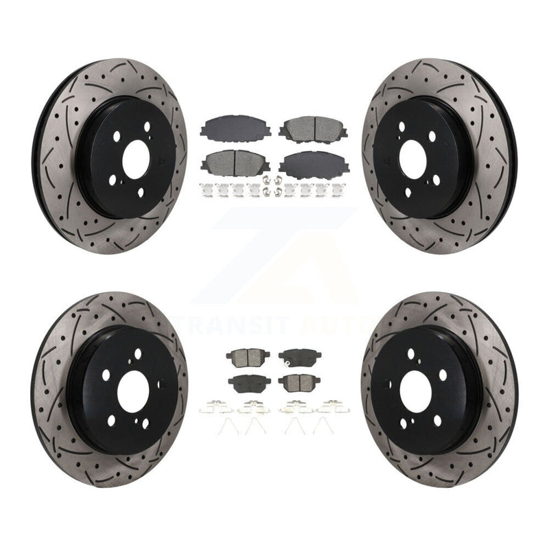 Transit Auto KDS-101565 Disc Brake Kit for 2019 Toyota Corolla - Front and Rear