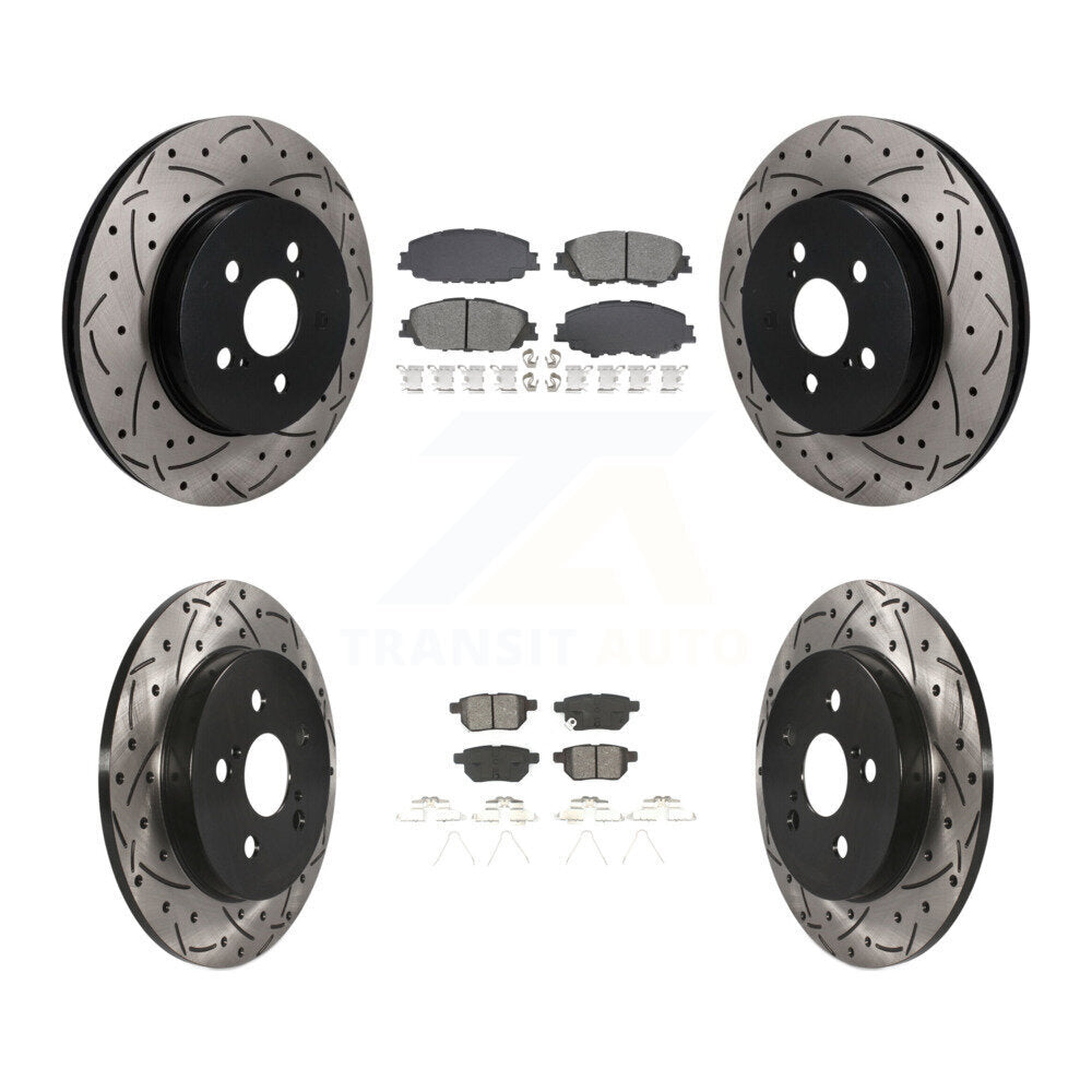 Transit Auto KDS-101566 Disc Brake Kit for 2020-2022 Toyota Corolla, Toyota Prius Prime - Front and Rear