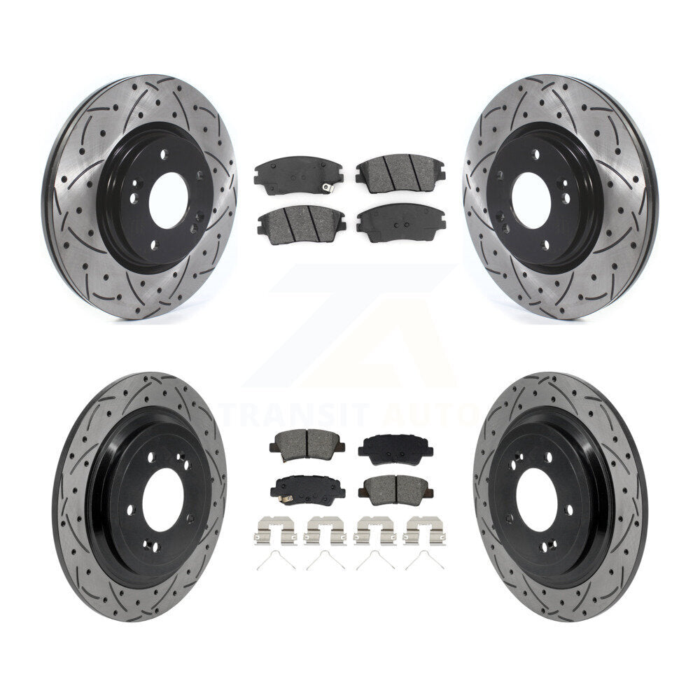 Transit Auto KDS-101573 Disc Brake Kit for 2017-2022 Hyundai Tucson, Kia Sportage - Front and Rear