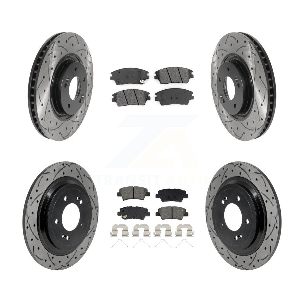 Transit Auto KDS-101574 Disc Brake Kit for 2017-2022 Kia Sportage - Front and Rear