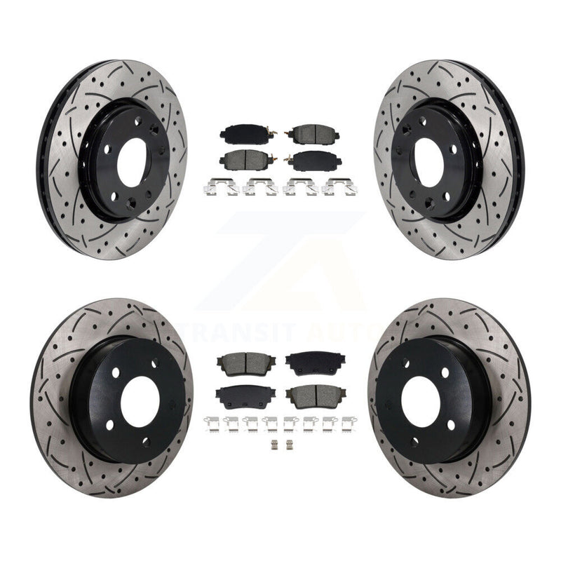 Transit Auto KDS-101580 Disc Brake Kit for 2021-2023 Nissan Kicks - Front and Rear