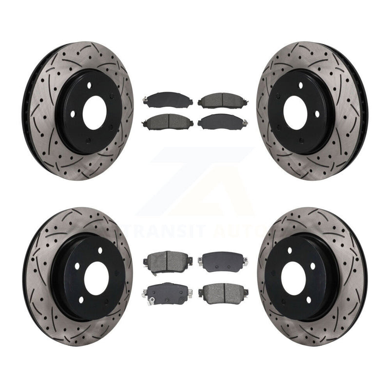 Transit Auto KDS-101593 Disc Brake Kit for 2018-2023 Nissan LEAF - Front and Rear