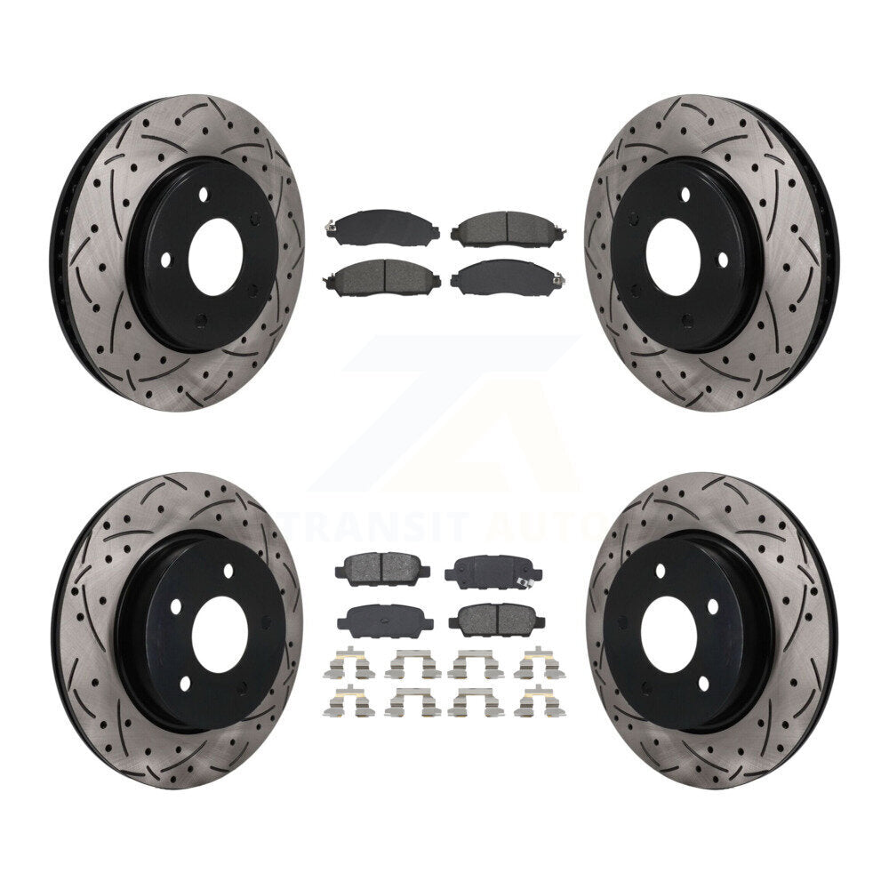 Transit Auto KDS-101595 Disc Brake Kit for 2018 Nissan LEAF - Front and Rear