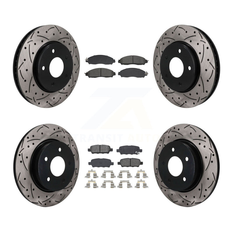 Transit Auto KDS-101595 Disc Brake Kit for 2018 Nissan LEAF - Front and Rear