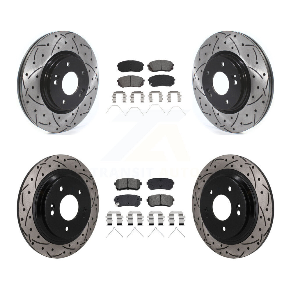 Transit Auto KDS-101597 Disc Brake Kit for 2018-2024 Hyundai Kona, Kia Seltos - Front and Rear