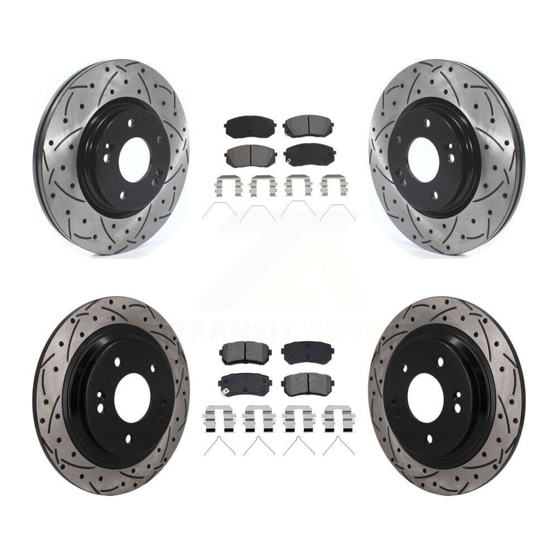 Transit Auto KDS-101597 Disc Brake Kit for 2018-2024 Hyundai Kona, Kia Seltos - Front and Rear