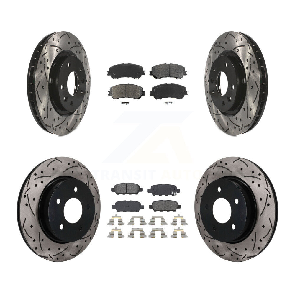 Transit Auto KDS-101609 Disc Brake Kit for 2017-2019 Nissan Rogue Sport, Nissan Qashqai - Front and Rear