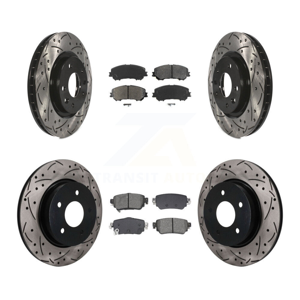 Transit Auto KDS-101610 Disc Brake Kit for 2019-2023 Nissan Rogue, Nissan Rogue Sport, Nissan Qashqai - Front and Rear
