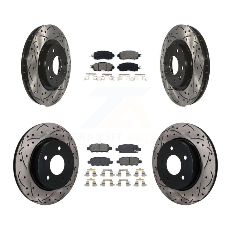 Transit Auto KDS-101620 Disc Brake Kit for 2017 Nissan LEAF - Front and Rear