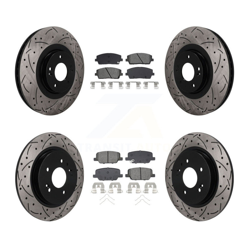 Transit Auto KDS-101627 Disc Brake Kit for 2020-2024 Hyundai Palisade, Kia Telluride - Front and Rear