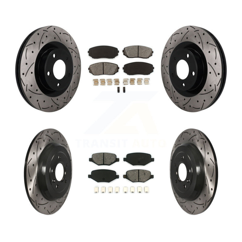 Transit Auto KDS-101632 Disc Brake Kit for 2011-2015 Ford Edge, Lincoln MKX - Front and Rear