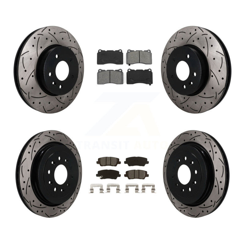 Transit Auto KDS-101633 Disc Brake Kit for 2013-2015 Cadillac ATS - Front and Rear