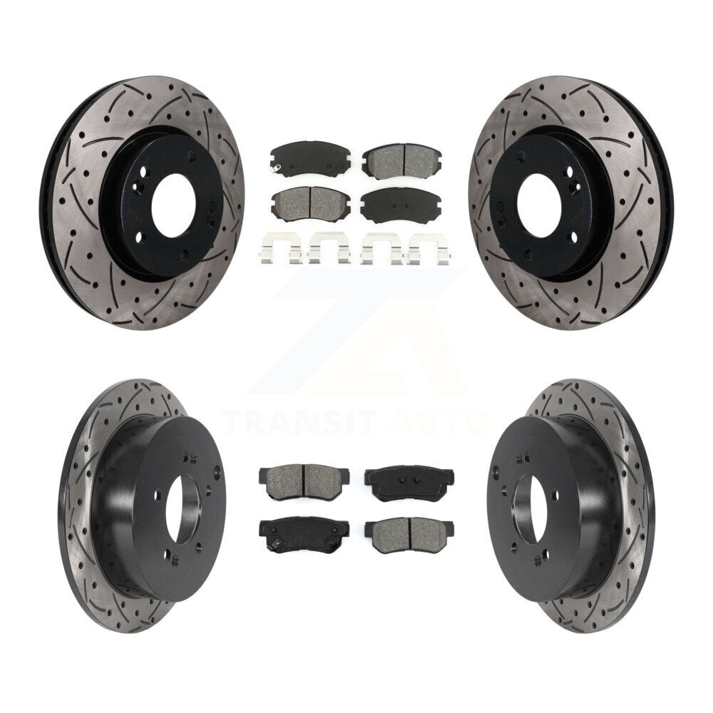 Transit Auto KDS-101637 Disc Brake Kit for 2005-2010 Hyundai Tucson, Kia Sportage - Front and Rear