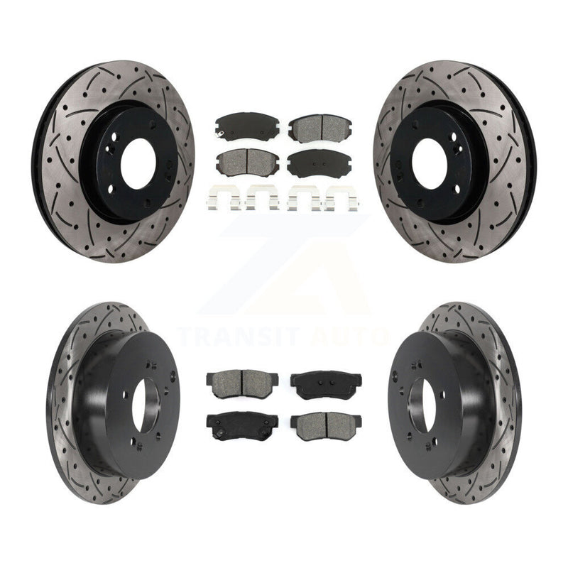 Transit Auto KDS-101637 Disc Brake Kit for 2005-2010 Hyundai Tucson, Kia Sportage - Front and Rear