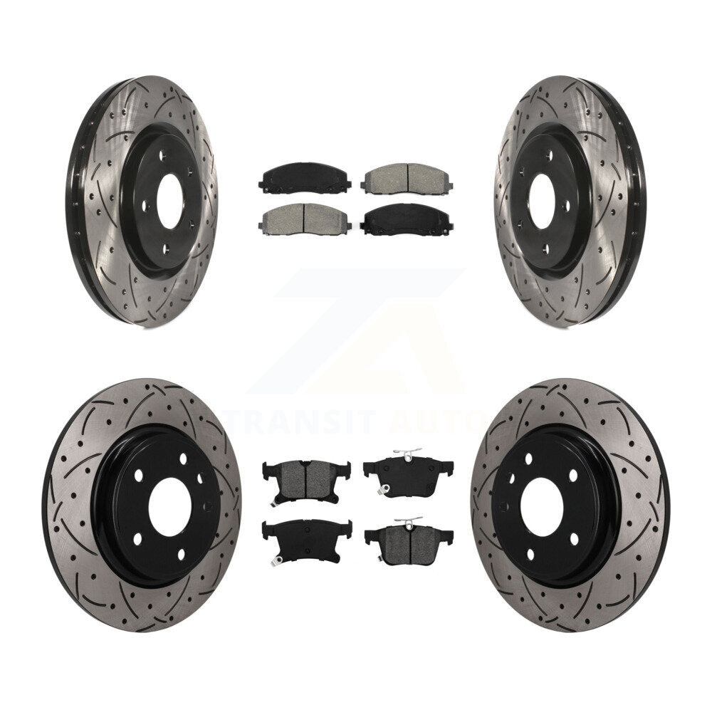 Transit Auto KDS-101646 Disc Brake Kit for 2017-2024 Chrysler Grand Caravan, Chrysler Voyager, Chrysler Pacifica - Front and Rear