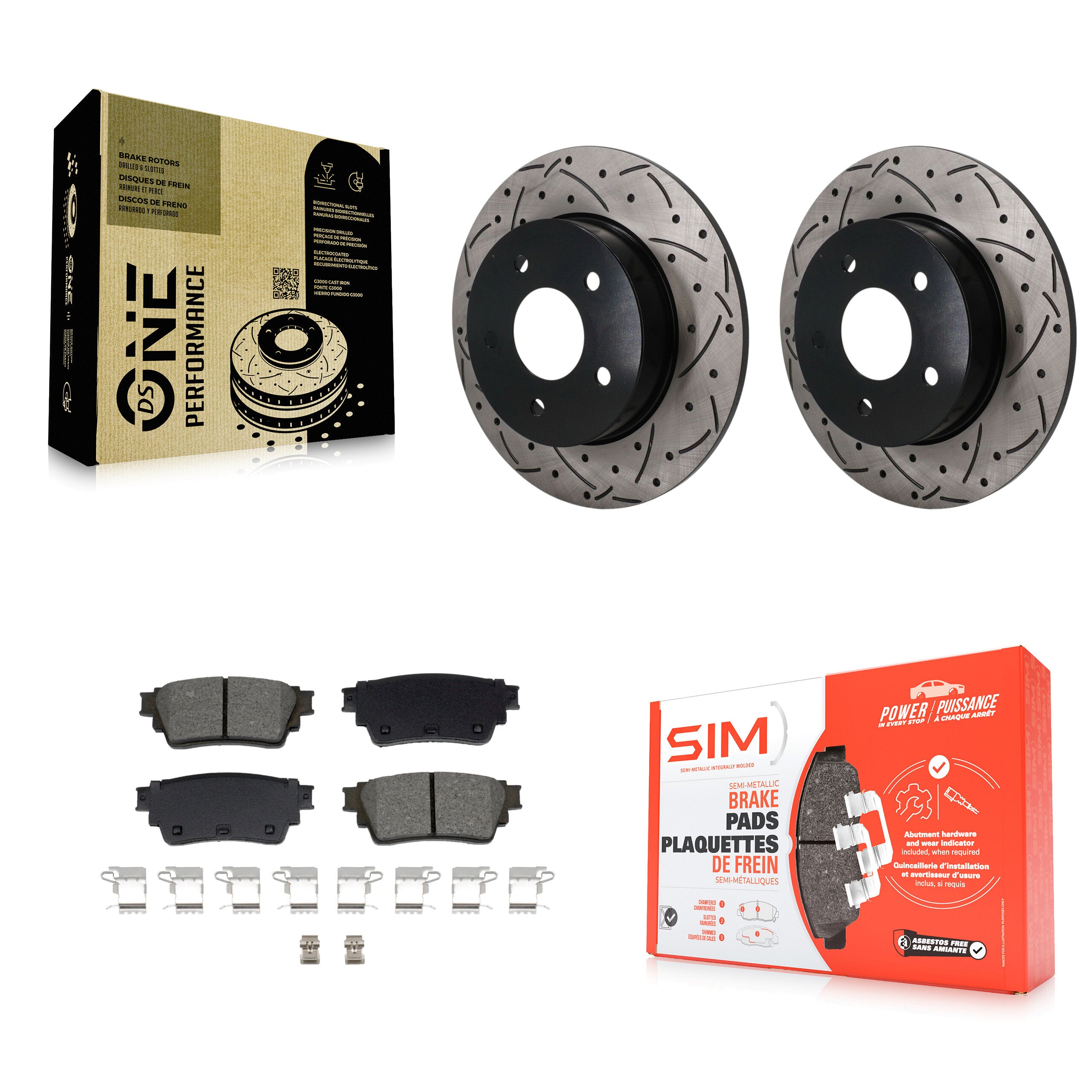Transit Auto KDS-101651 Disc Brake Kit for 2019-2023 Nissan Altima, Nissan Kicks - Rear