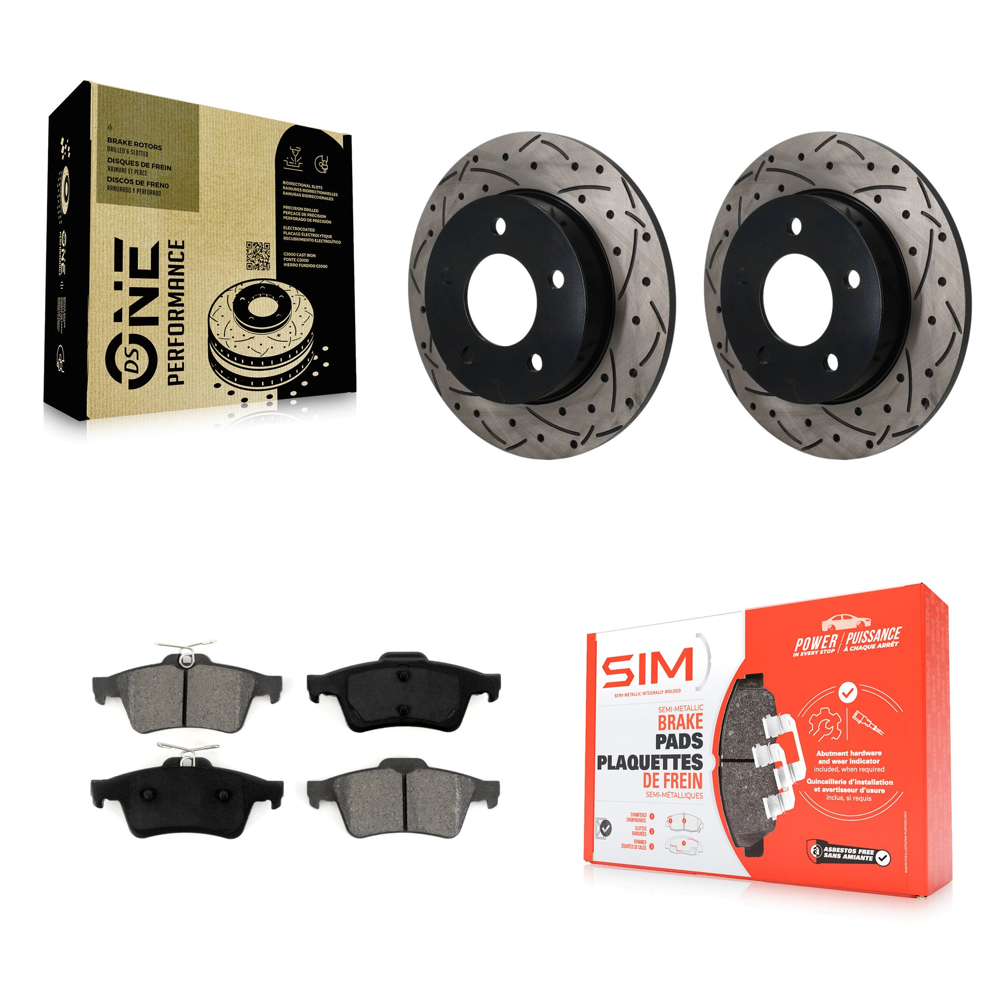 Transit Auto KDS-101655 Disc Brake Kit for 2006-2013 Mazda 3 Sport, Mazda 3 - Rear