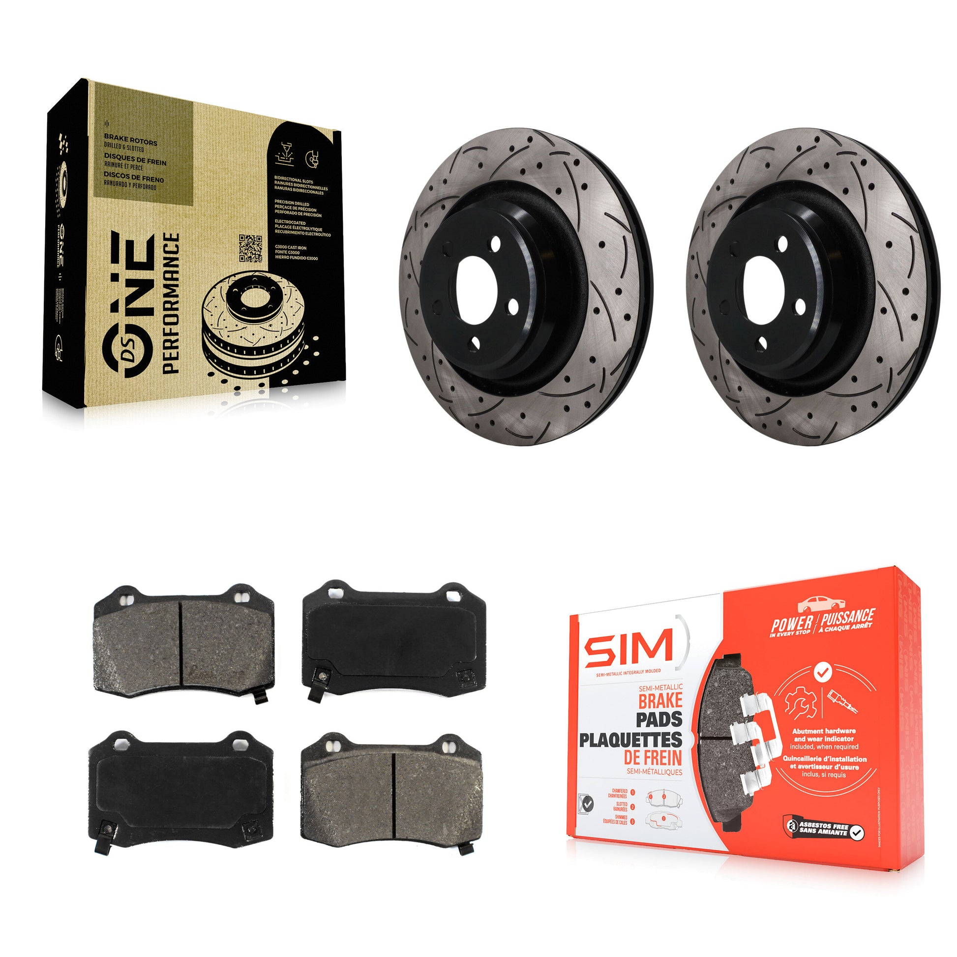 Transit Auto KDS-101658 Disc Brake Kit for 2005-2023 Dodge Challenger, Dodge Charger and More - Rear