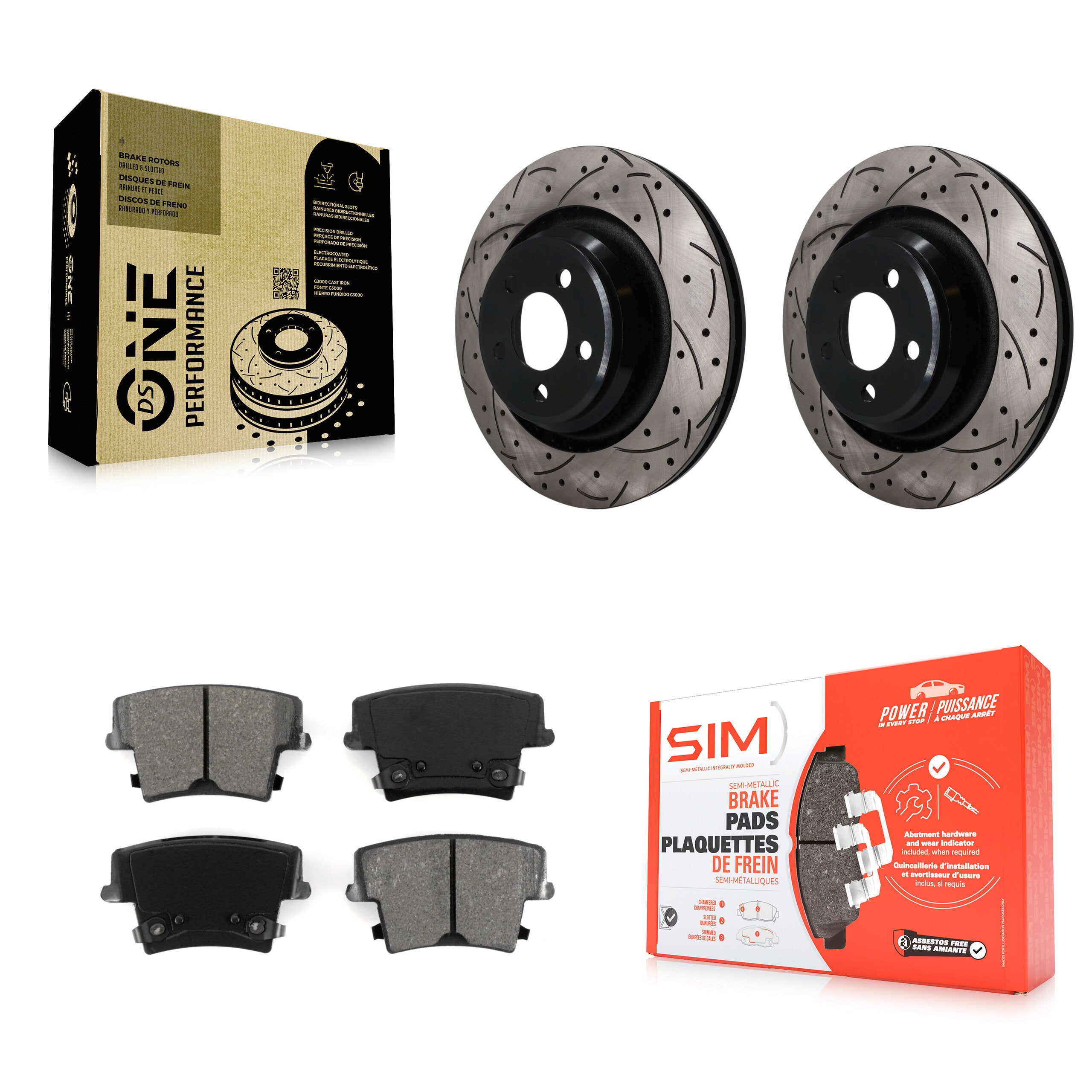 Transit Auto KDS-101659 Disc Brake Kit for 2015 Dodge Charger - Rear