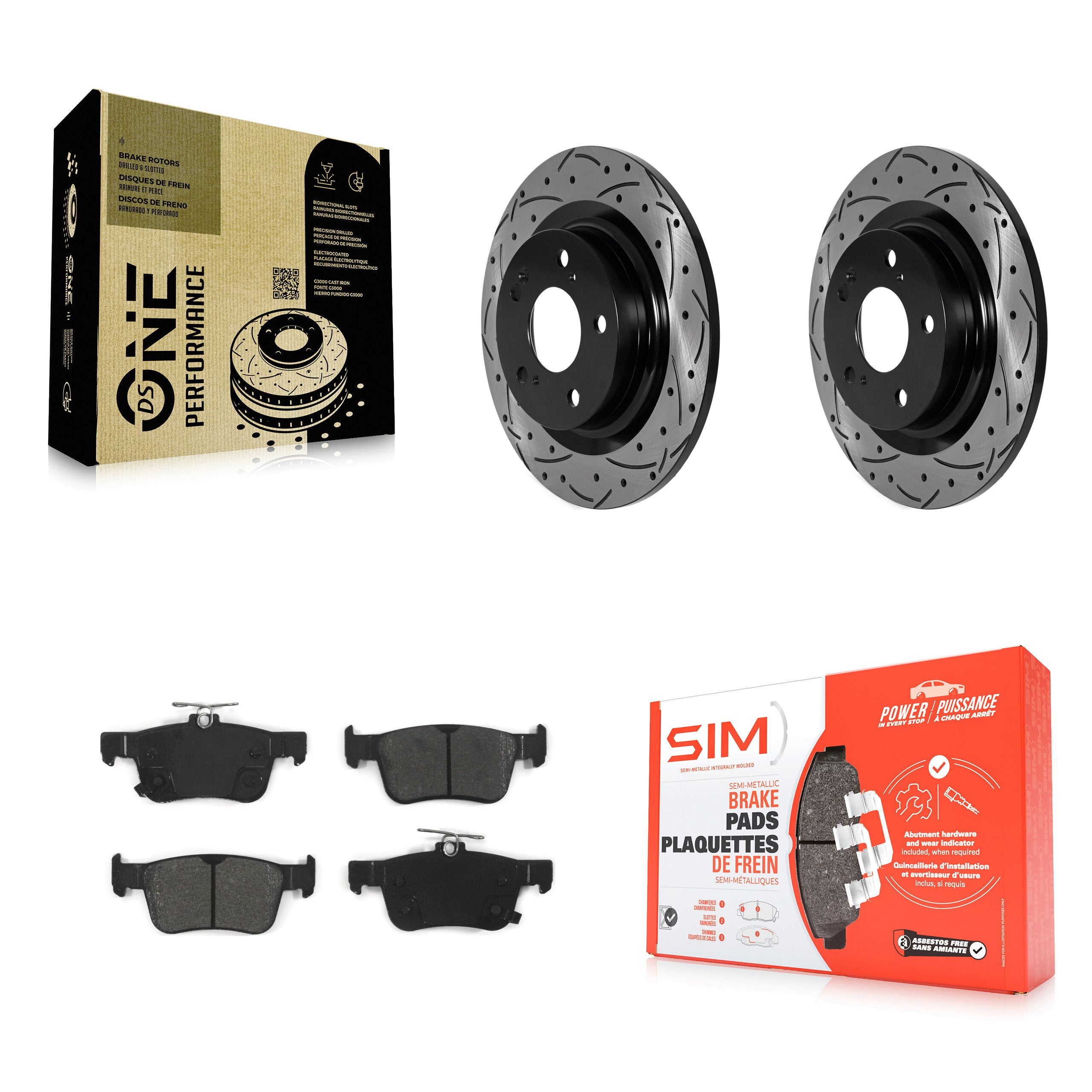 Transit Auto KDS-101661 Disc Brake Kit for 2024 Acura Integra - Rear