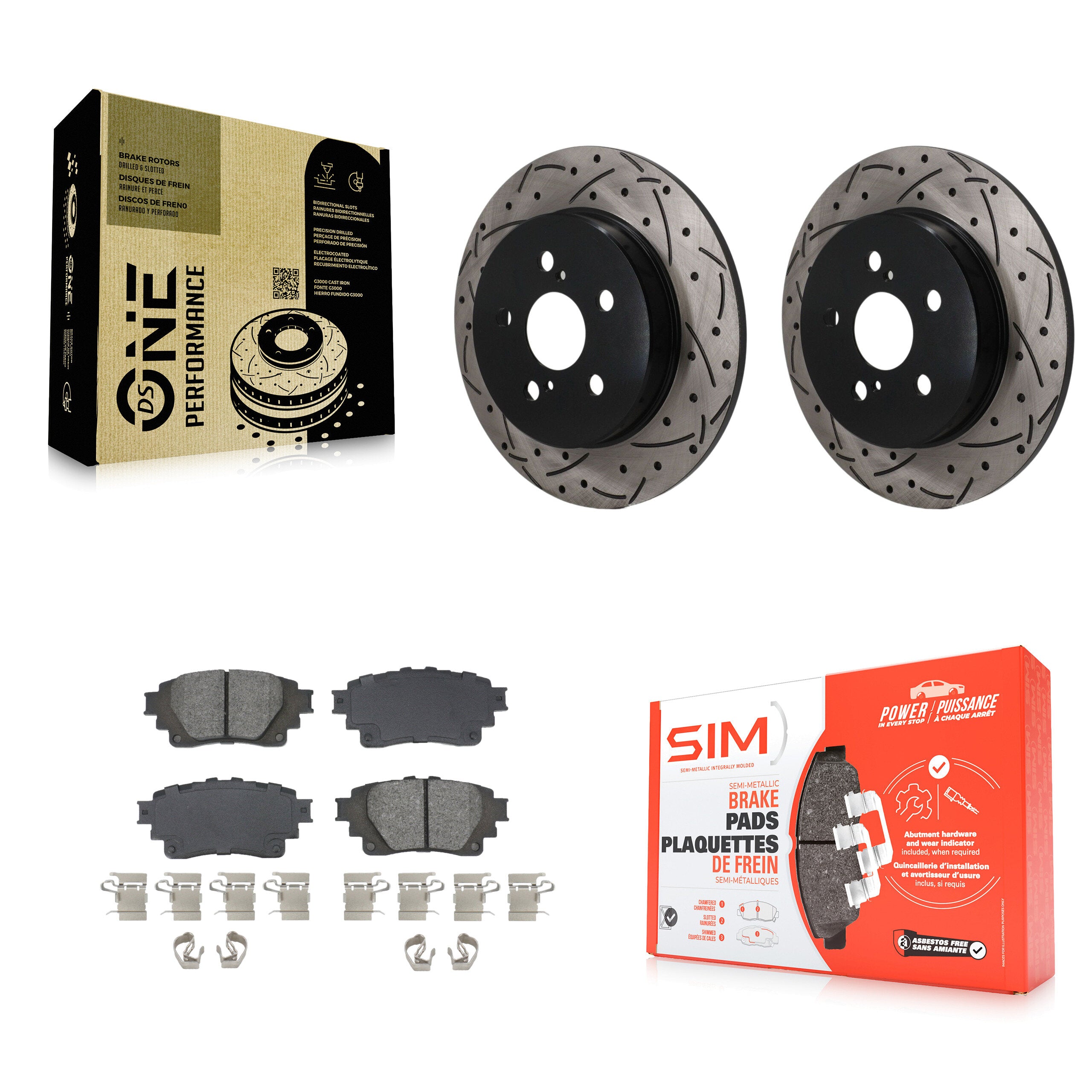 Transit Auto KDS-101671 Disc Brake Kit for 2019-2024 Toyota Corolla - Rear