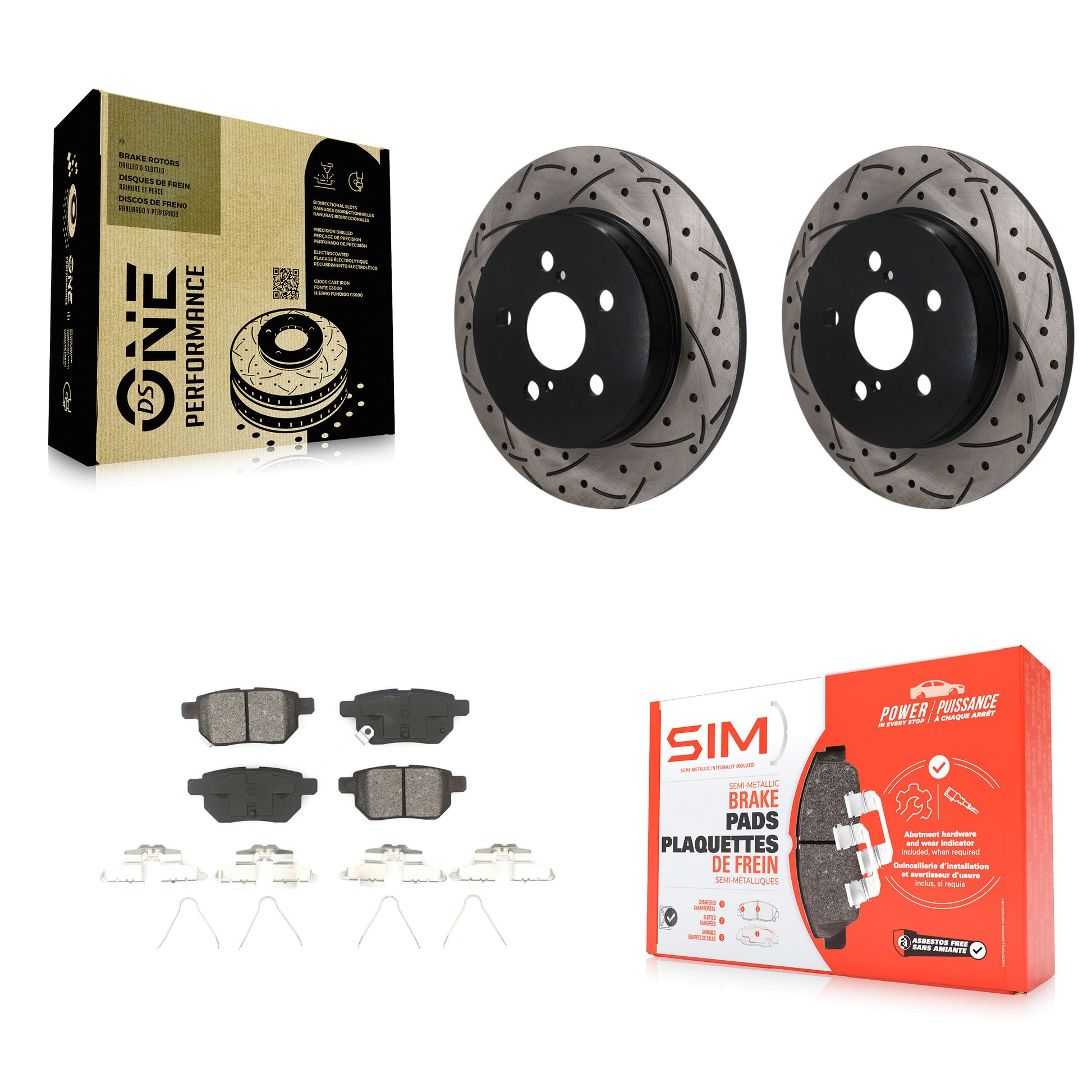 Transit Auto KDS-101672 Disc Brake Kit for 2019 Toyota Corolla - Rear