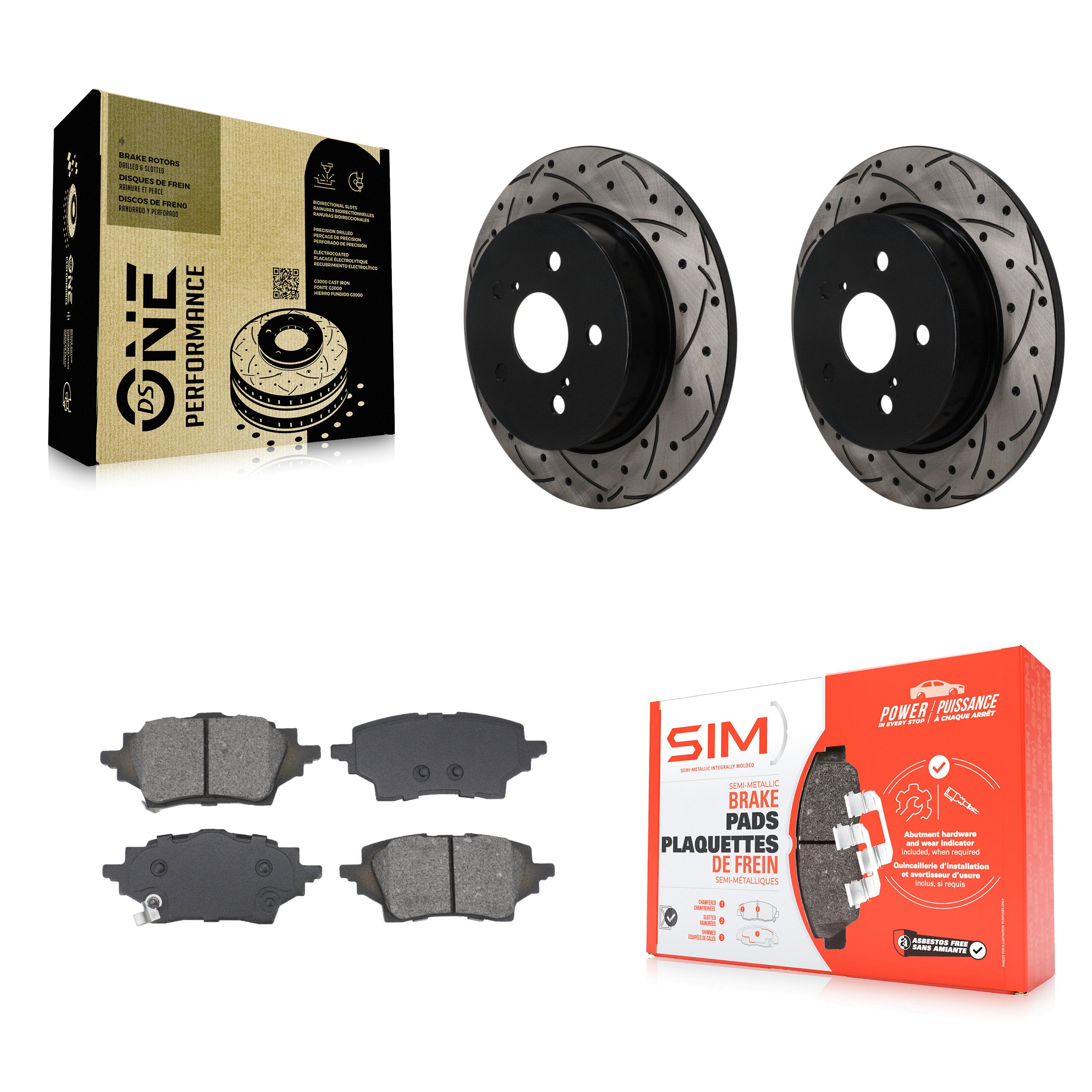 Transit Auto KDS-101673 Disc Brake Kit for 2019-2021 Toyota C-HR - Rear
