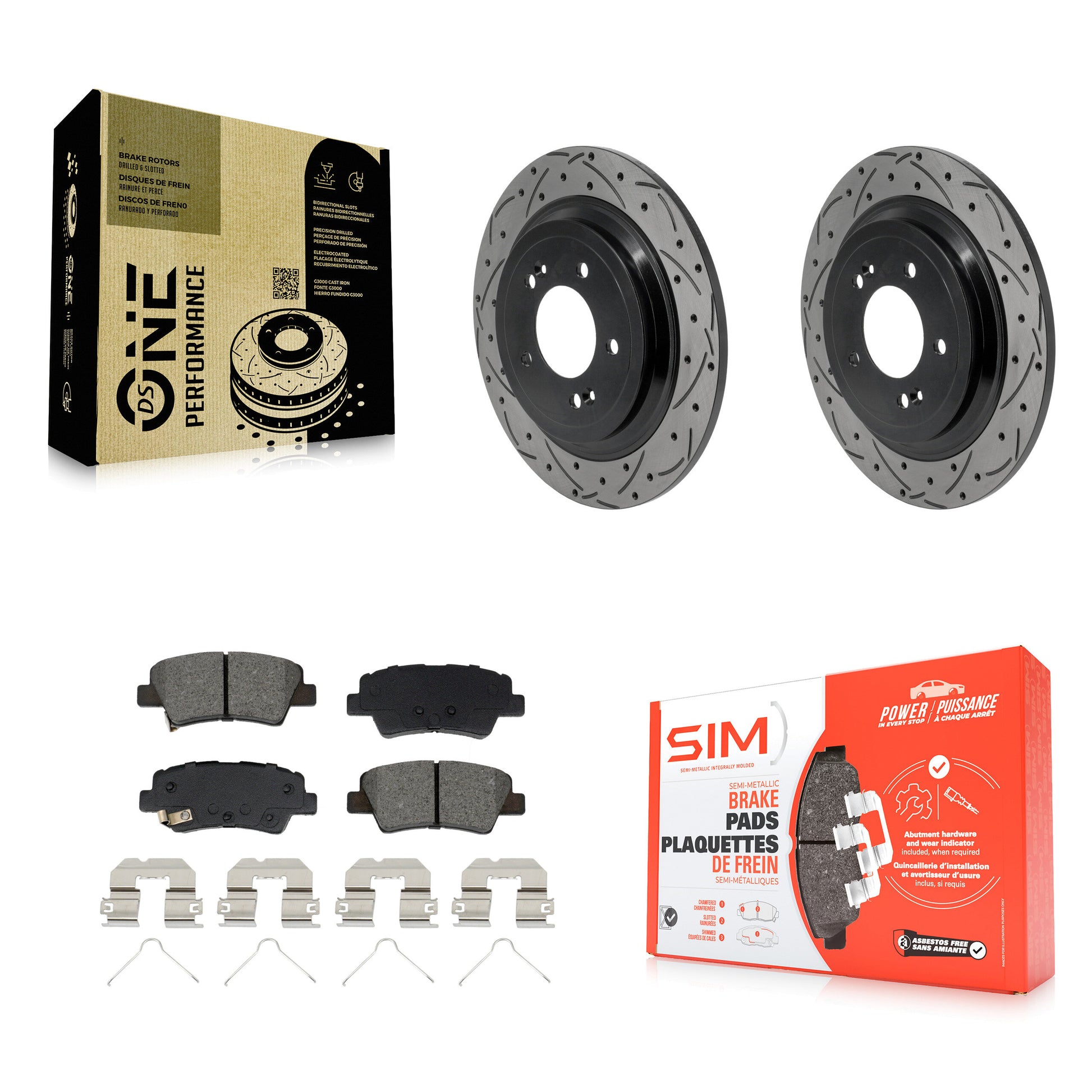 Transit Auto KDS-101677 Disc Brake Kit for 2017-2022 Hyundai Nexo, Hyundai Tucson, Kia Sportage - Rear